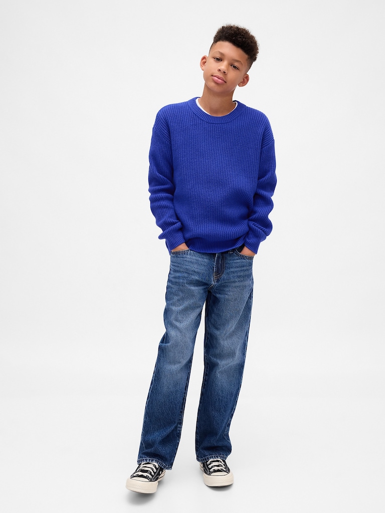 Kids CashSoft Relaxed Crewneck Sweater