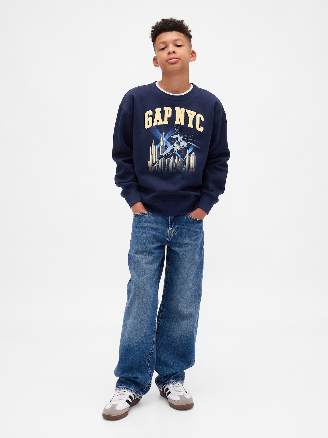 Kids VintageSoft Batman Graphic Logo Sweatshirt