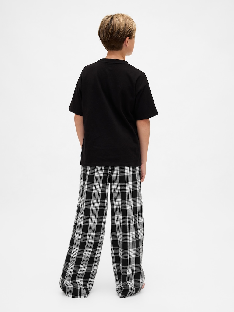 Gap × Disney Tim Burton’s The Nightmare Before Christmas Kids Skull Flannel PJ Pants