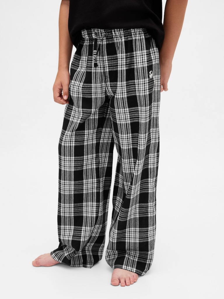 Gap × Disney Tim Burton’s The Nightmare Before Christmas Kids Skull Flannel PJ Pants