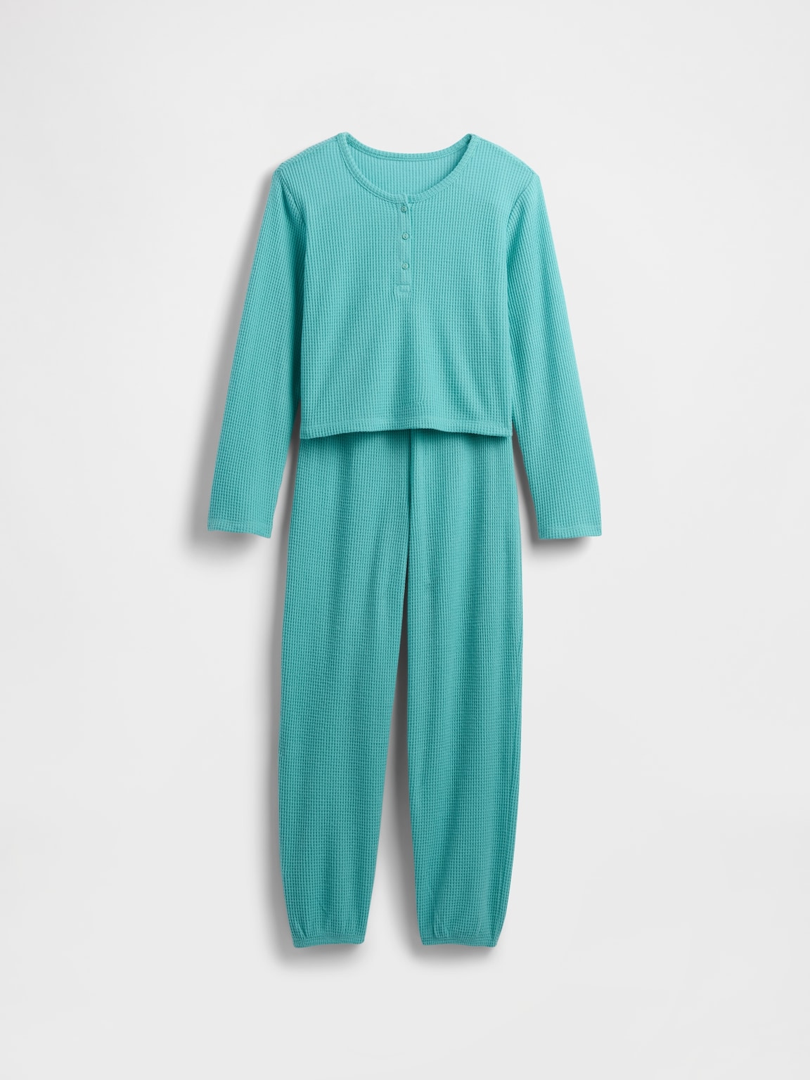 Kids Recycled Waffle PJ Set