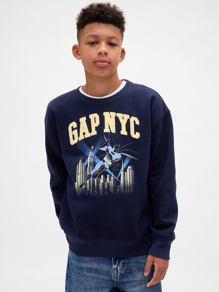 Kids VintageSoft Batman Graphic Logo Sweatshirt
