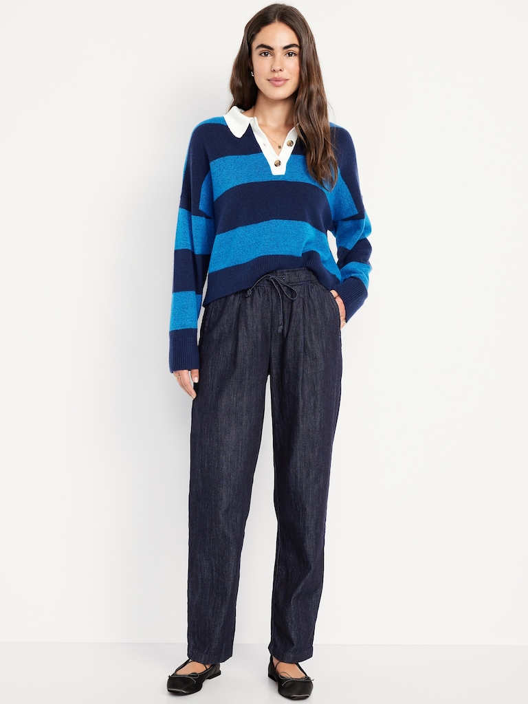 High-Waisted Billie Straight Ankle Trouser