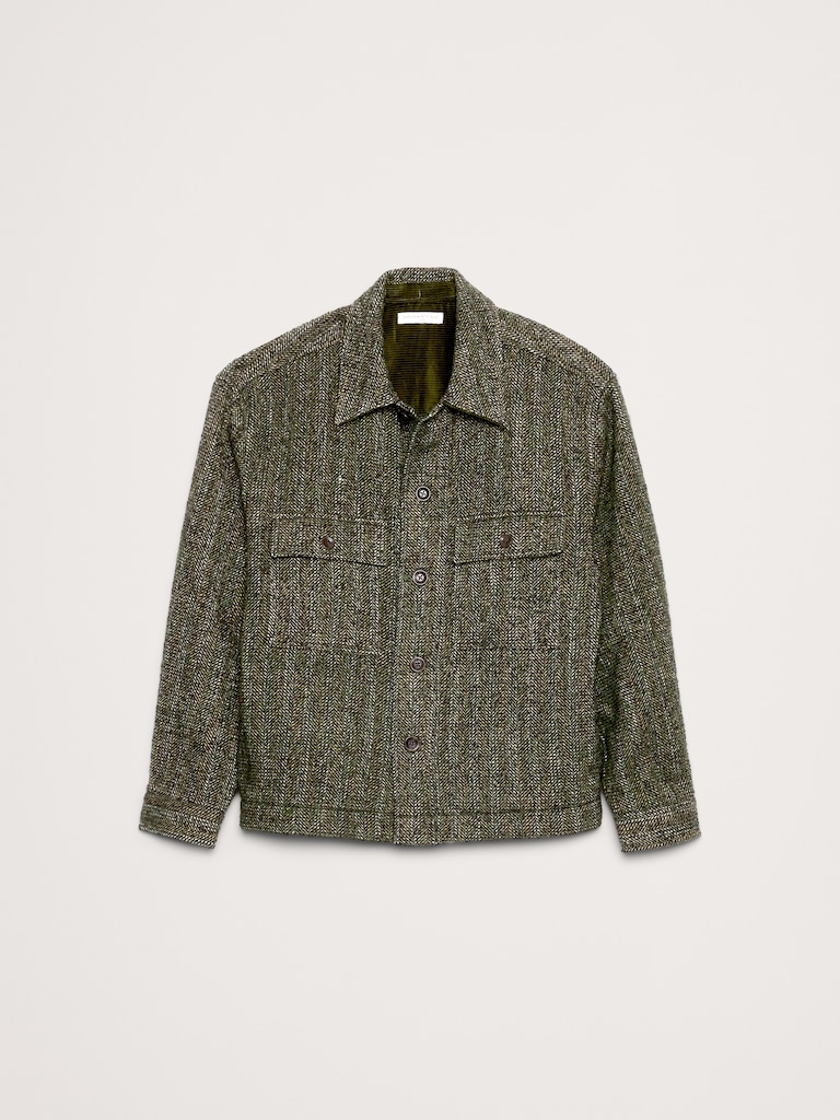 Relaxed-Fit Heavy Overshirt with Wool