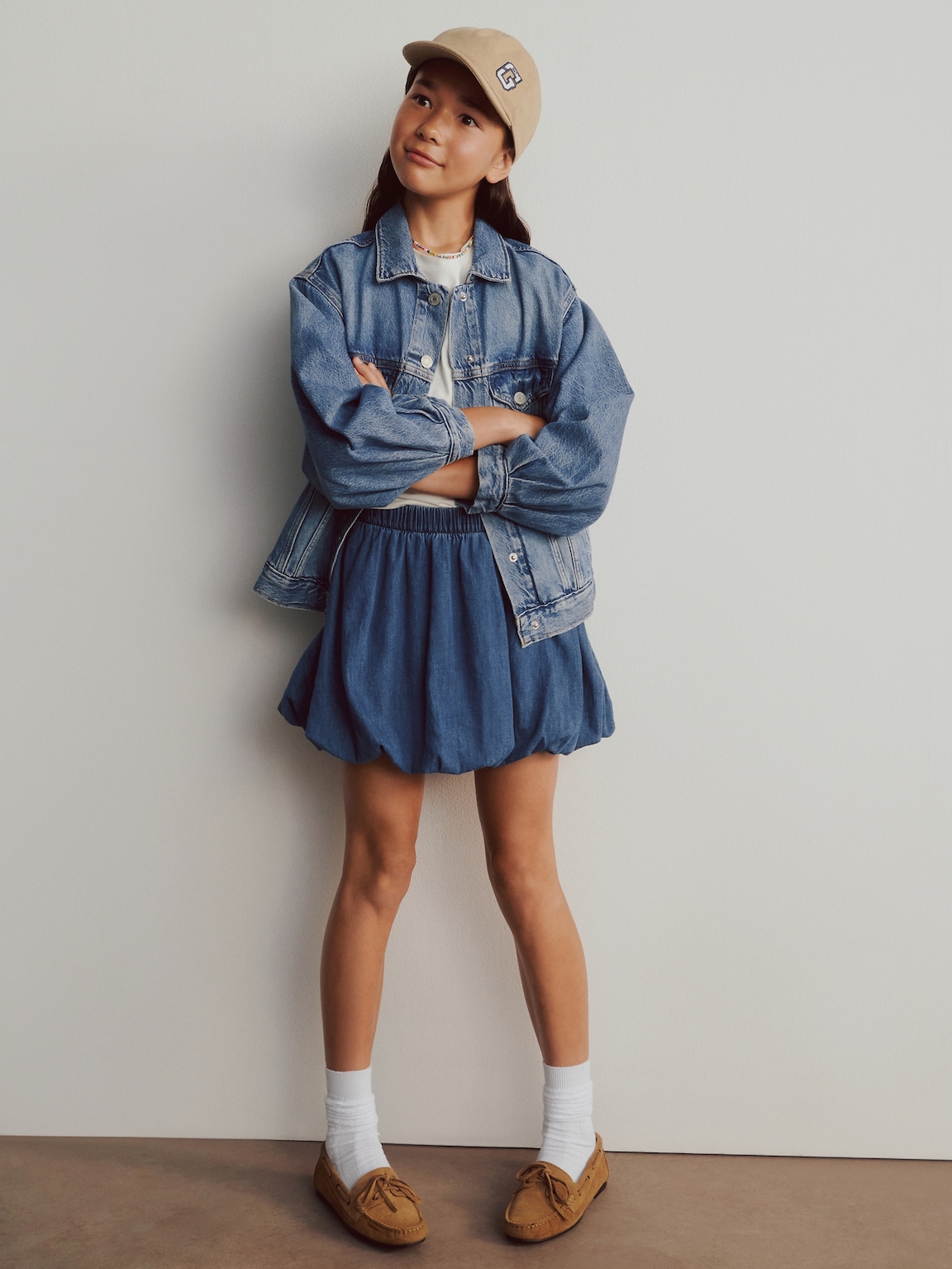 Kids Denim Bubble Skirt