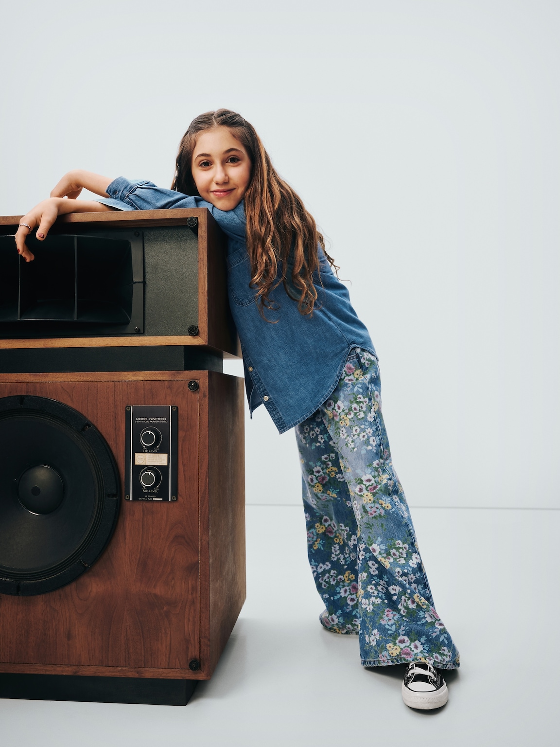 Kids Floral Easy Baggy Jeans