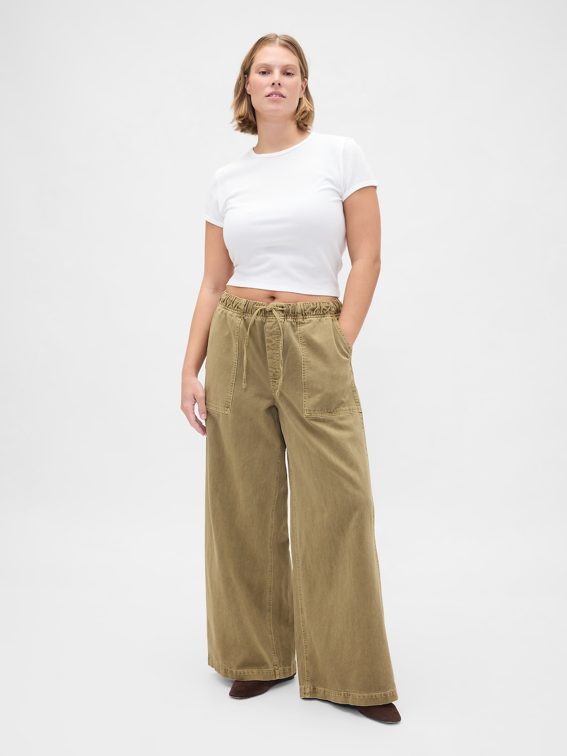 Mid Rise Easy Baggy Pants