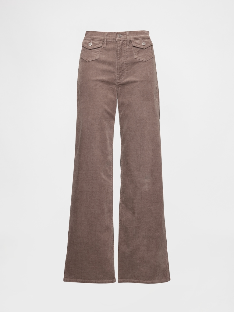 High Rise Stride Corduroy Wide-Leg Pants