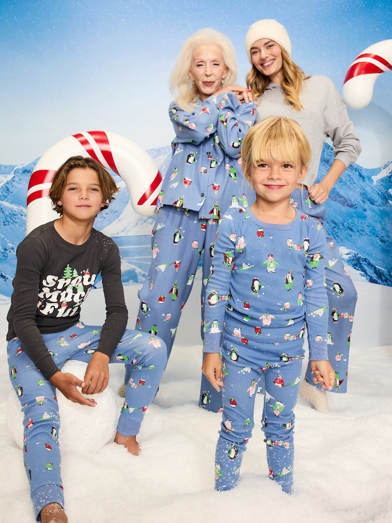 Mid-Rise Printed Flannel Pajama Pants for Women