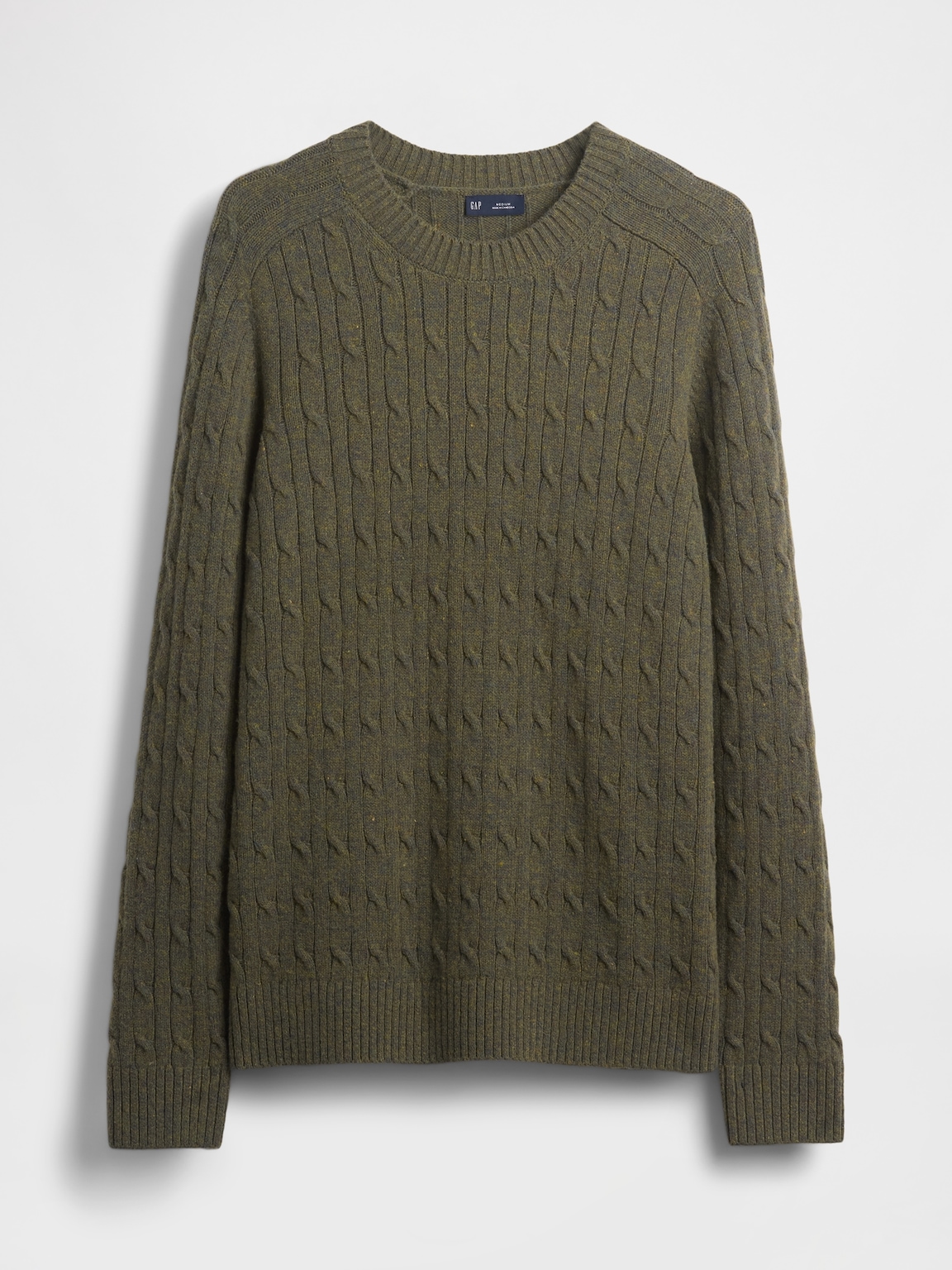 Merino Wool-Blend Cable-Knit Sweater