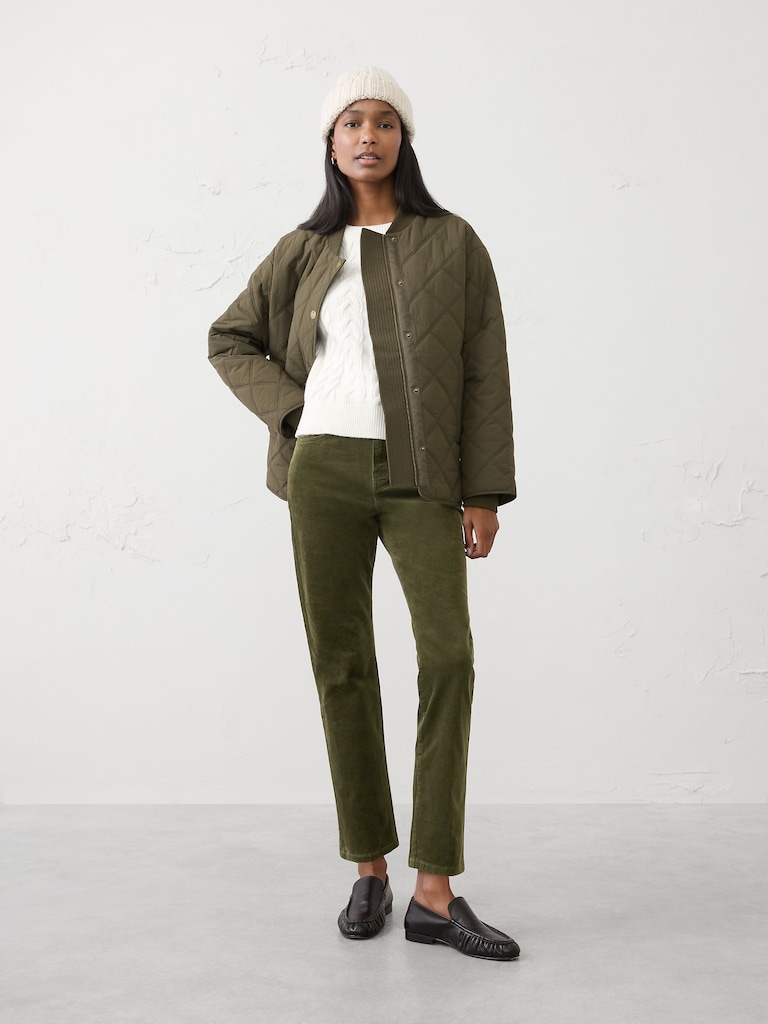 Slim High-Rise Corduroy Pant