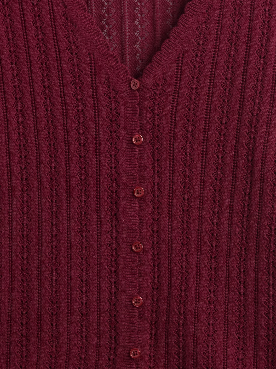 100% Cotton Pointelle Cardigan