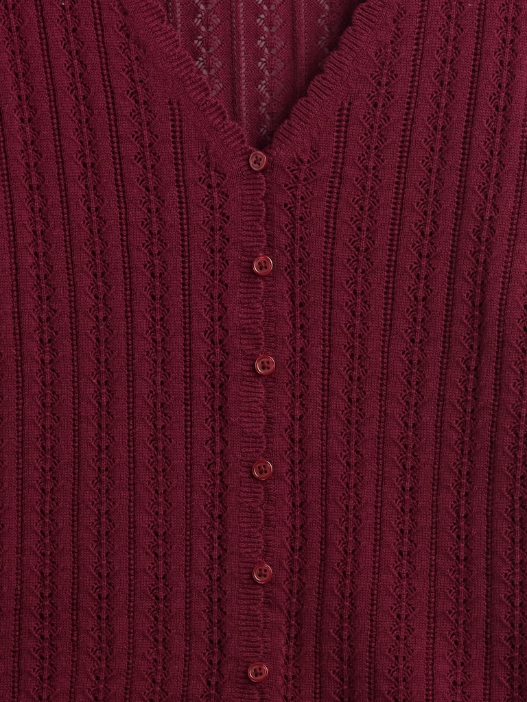 100% Cotton Pointelle Cardigan