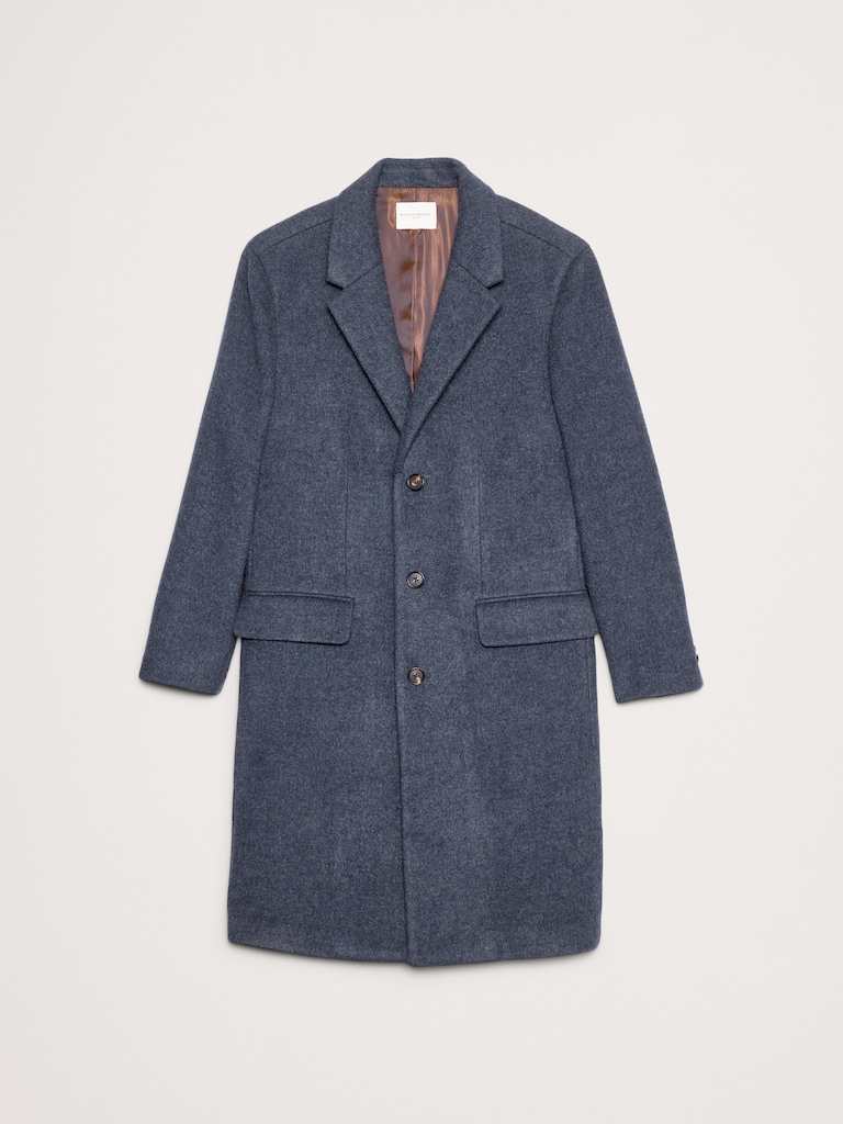 Italian Melton Wool-Blend Top Coat