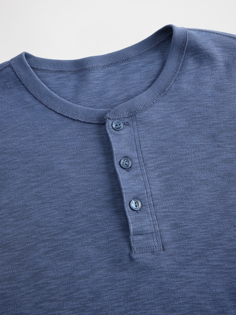 Double-Knit Henley T-Shirt