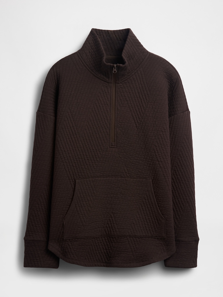 GapFit Quilted Jacquard Half-Zip Pullover