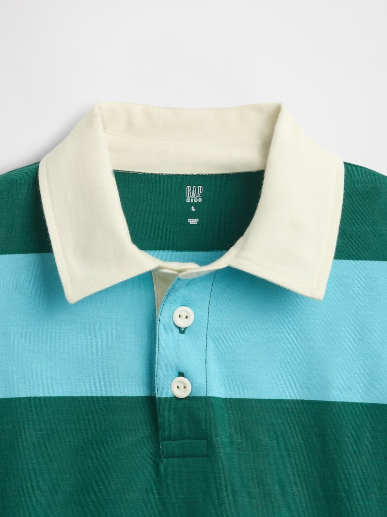 Kids Rugby Stripe Polo Shirt