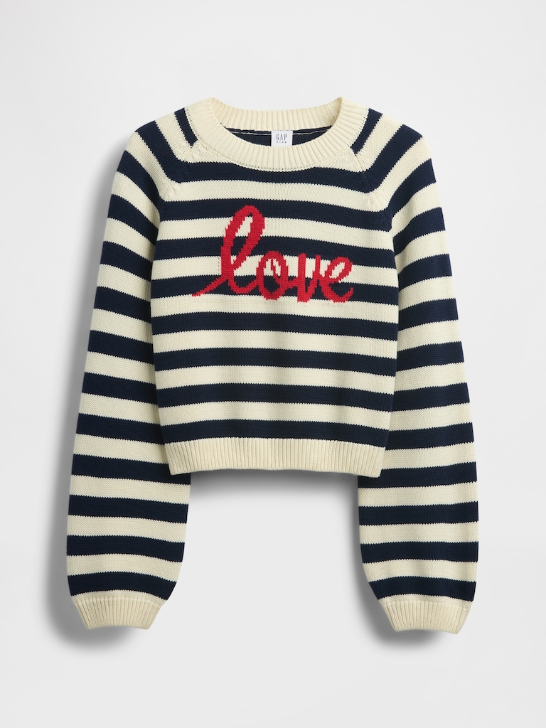 Kids Relaxed Graphic Crewneck Sweater