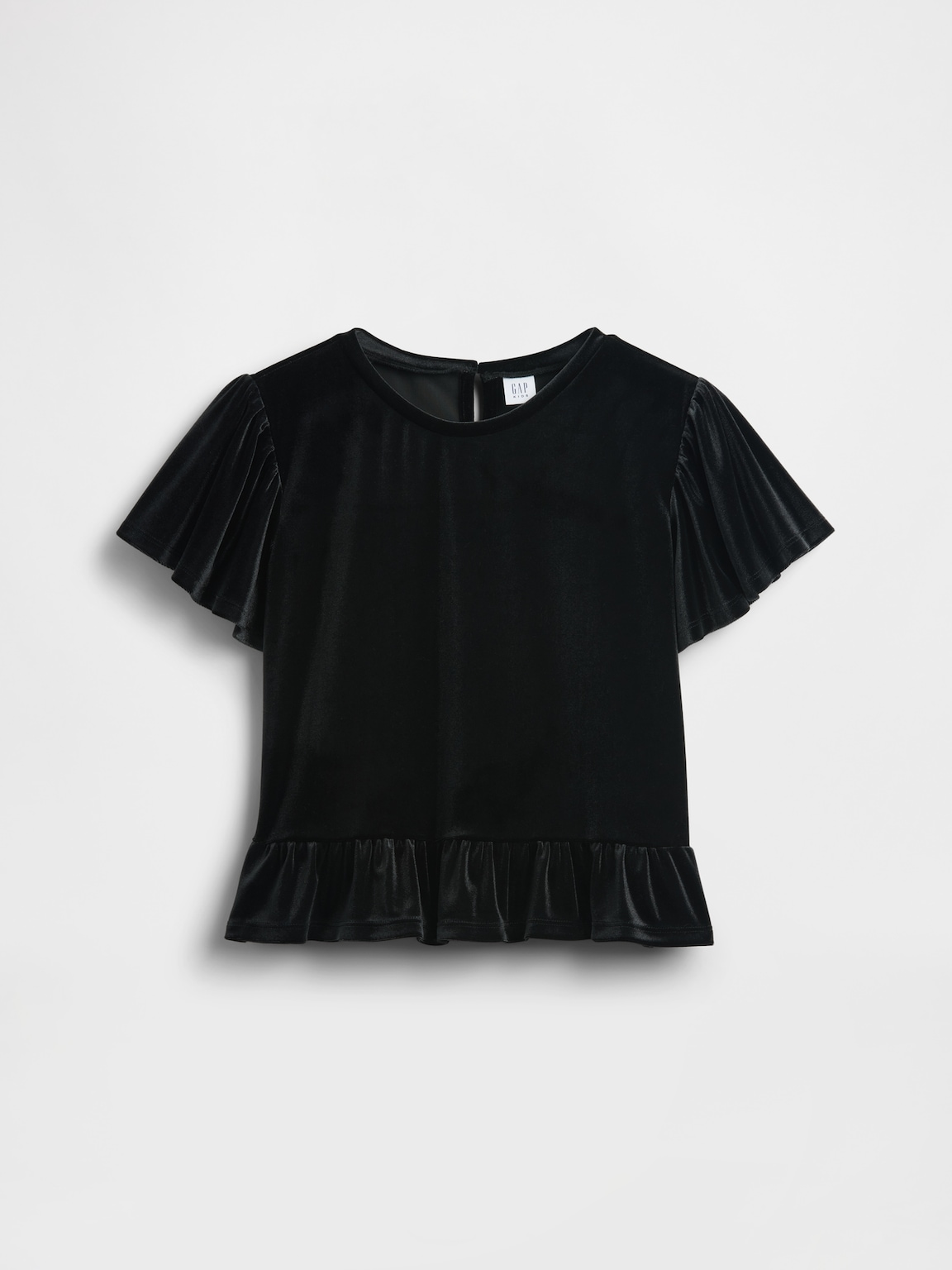Kids Velour Peplum Top