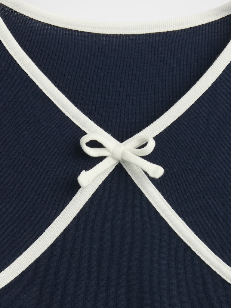 Kids Cross Front Bow T-Shirt