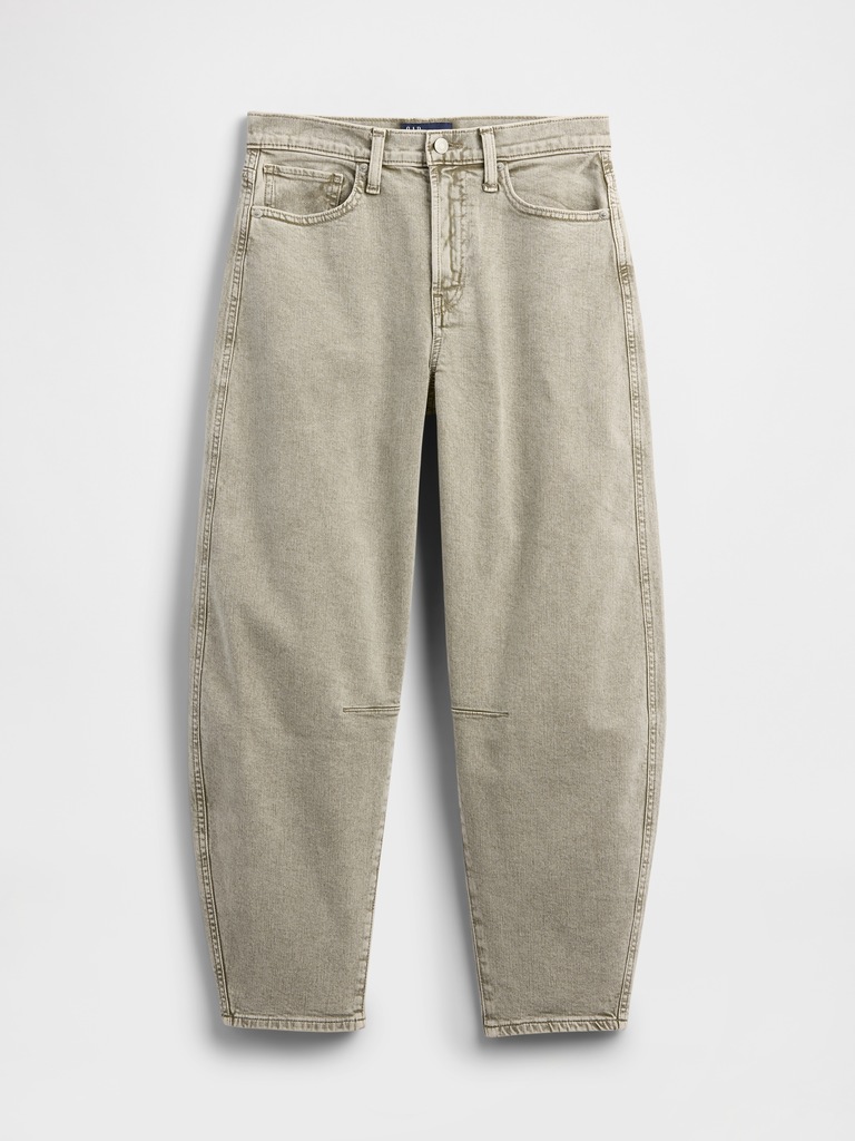 High Rise Barrel Jeans