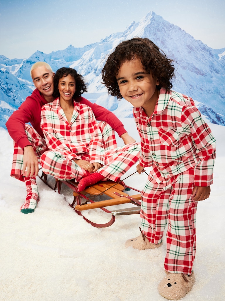 Plaid Flannel Pajama Boxer Shorts for Women