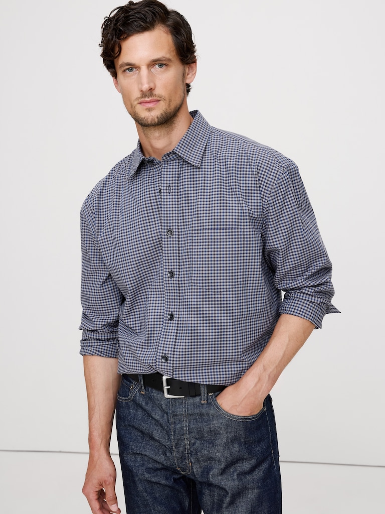 Relaxed-Fit Washed Cotton Poplin Shirt