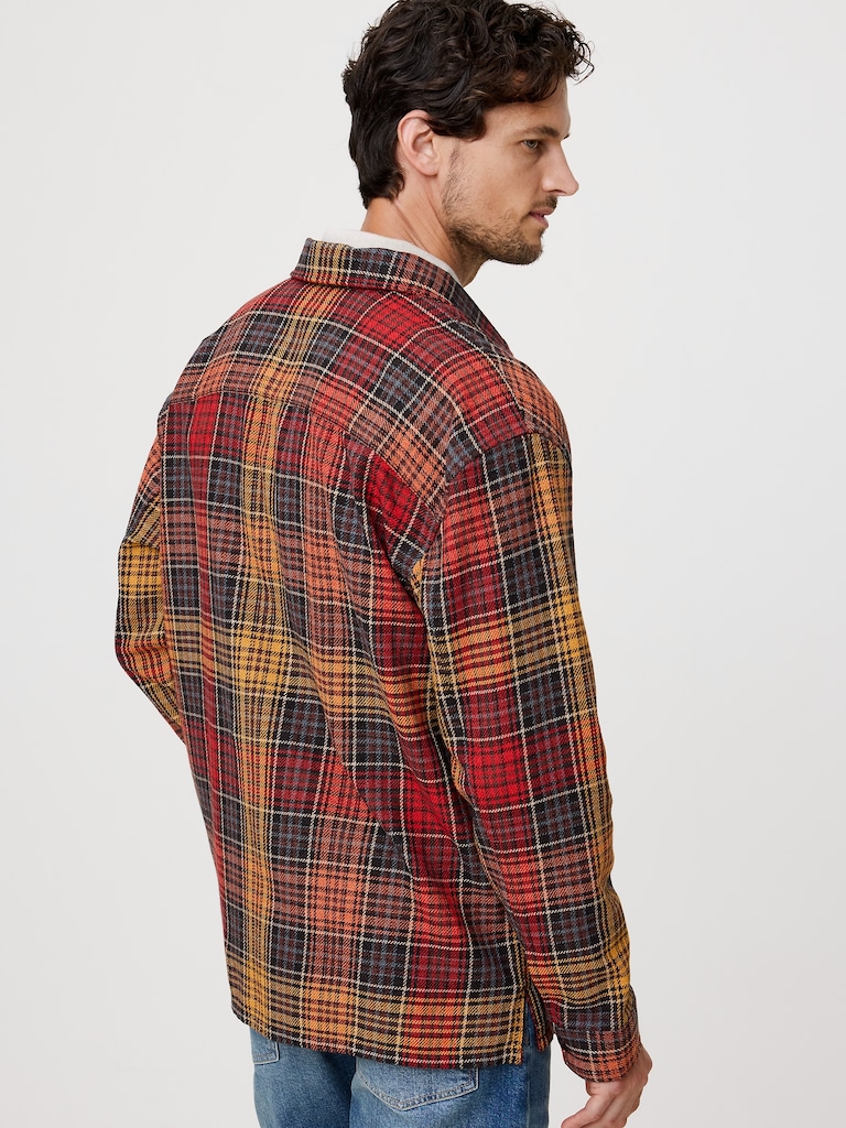 Relaxed-Fit Plaid Cotton Overshirt