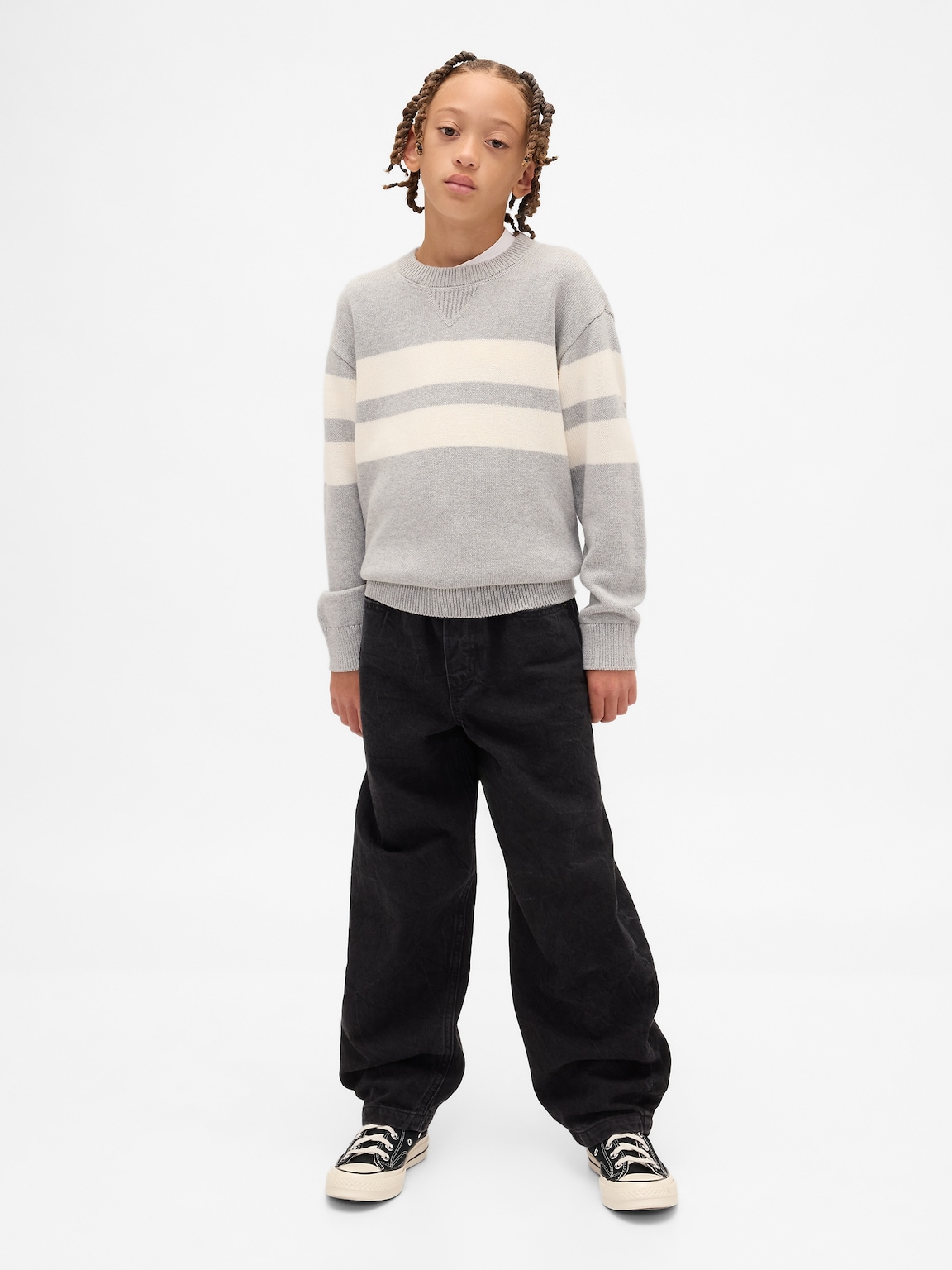 Kids Relaxed Crewneck Sweater