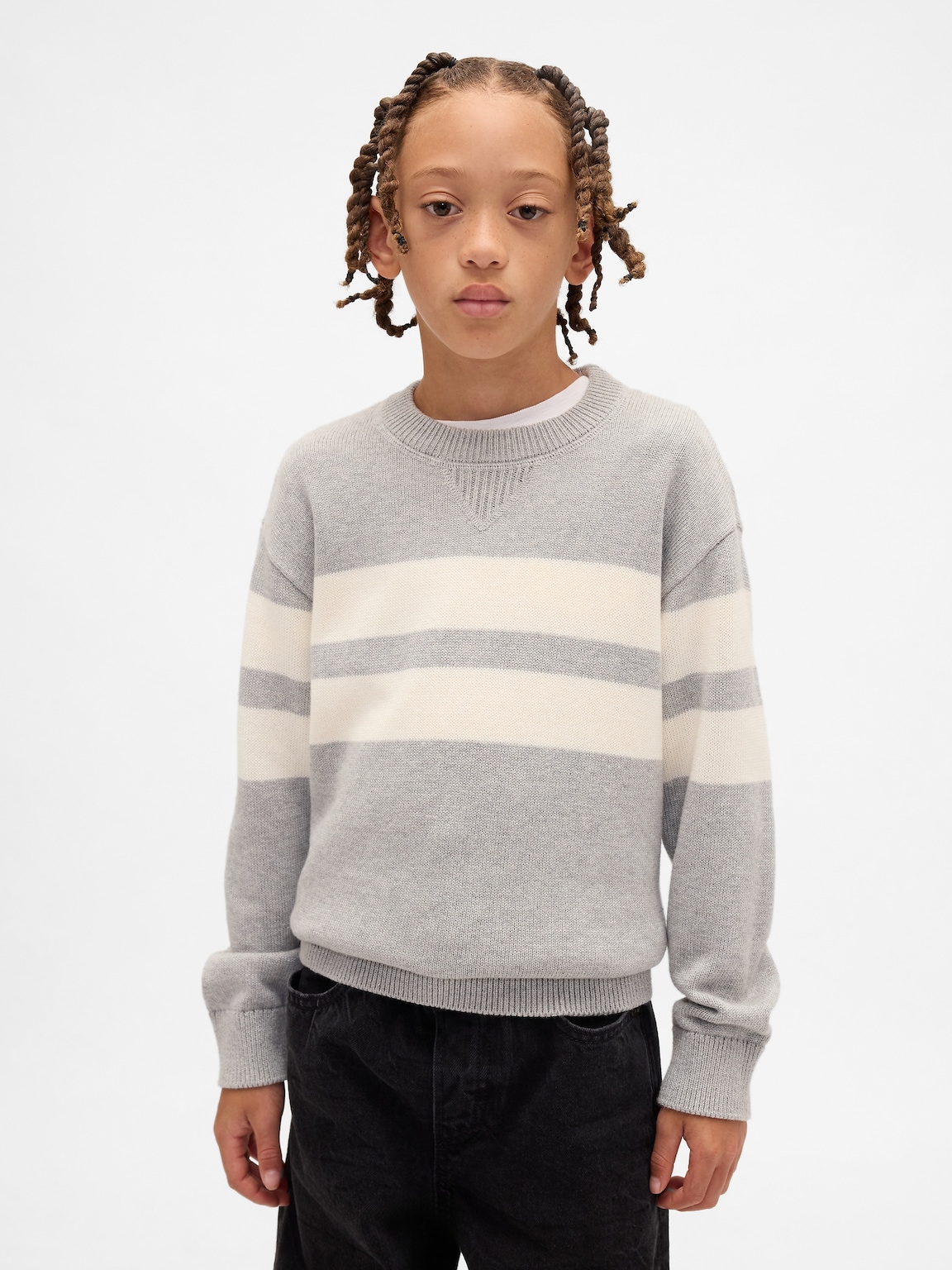 Kids Relaxed Crewneck Sweater