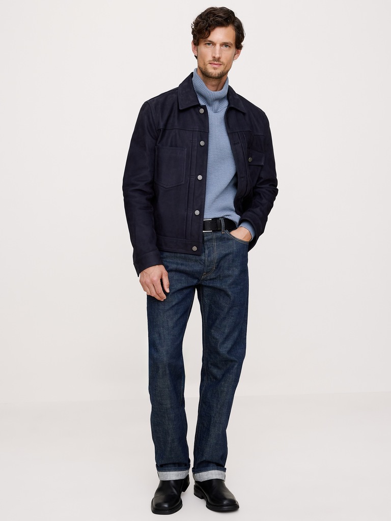 Cotton Thermal-Knit Turtleneck Sweater