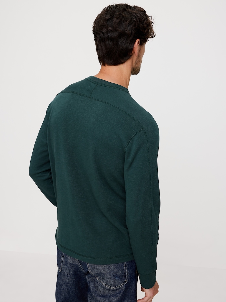 Slub Double-Knit Crew-Neck T-Shirt
