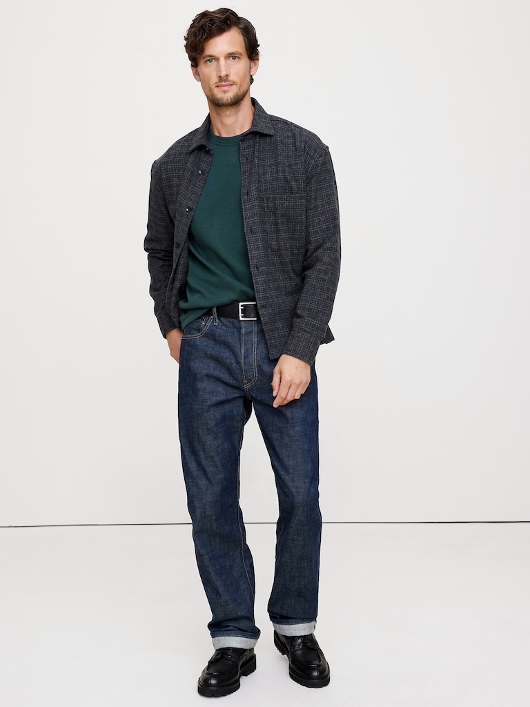 Slub Double-Knit Crew-Neck T-Shirt