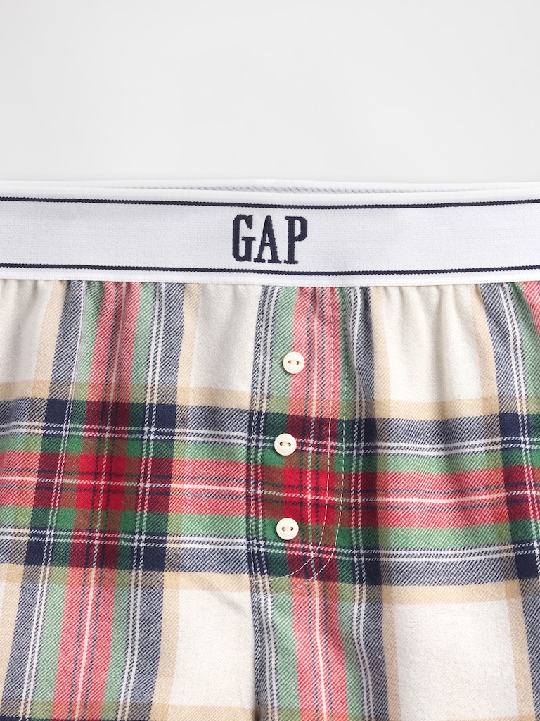 Kids Recycled Flannel PJ Boxer Shorts