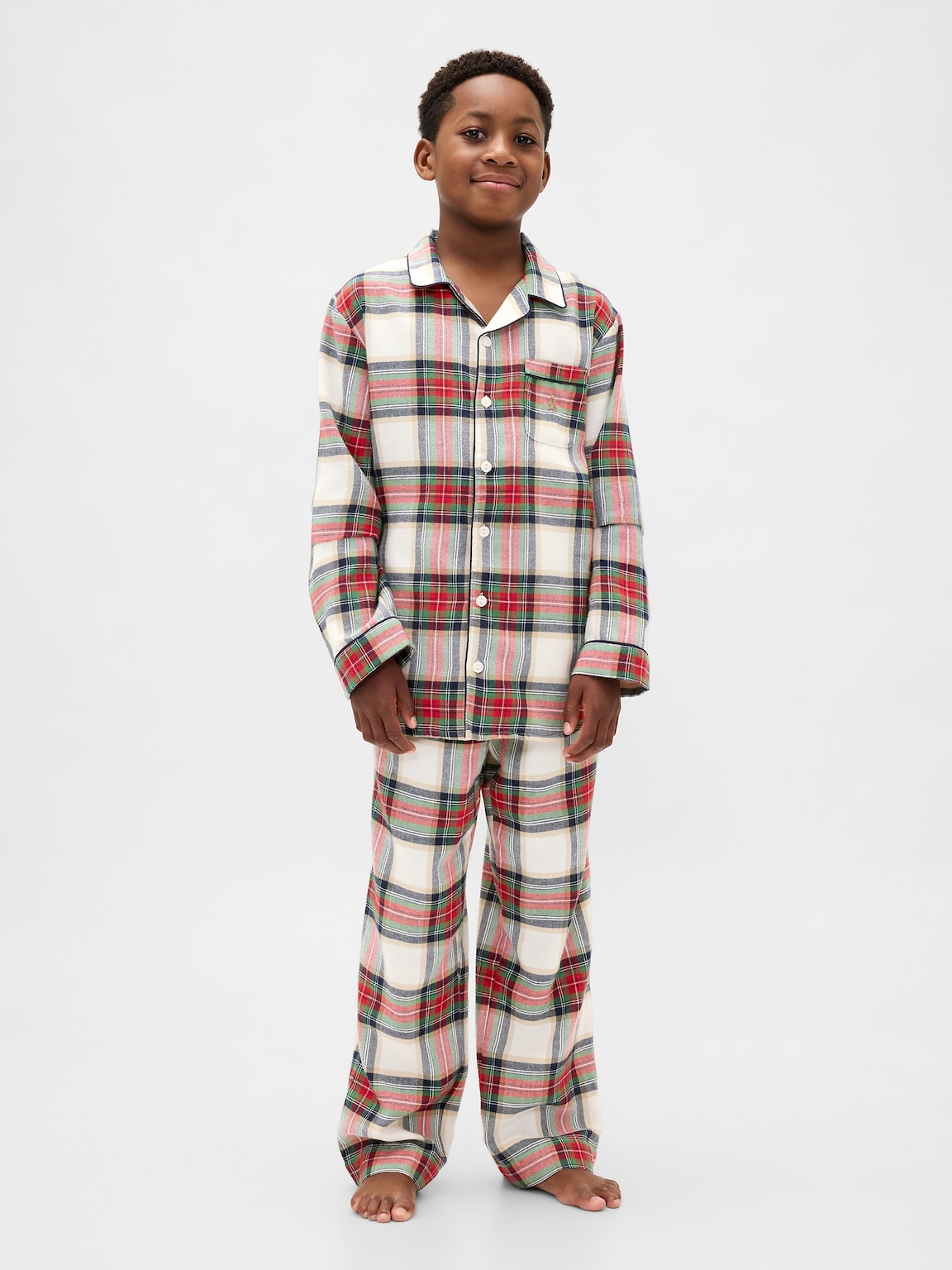 Kids Recycled Flannel PJ Set