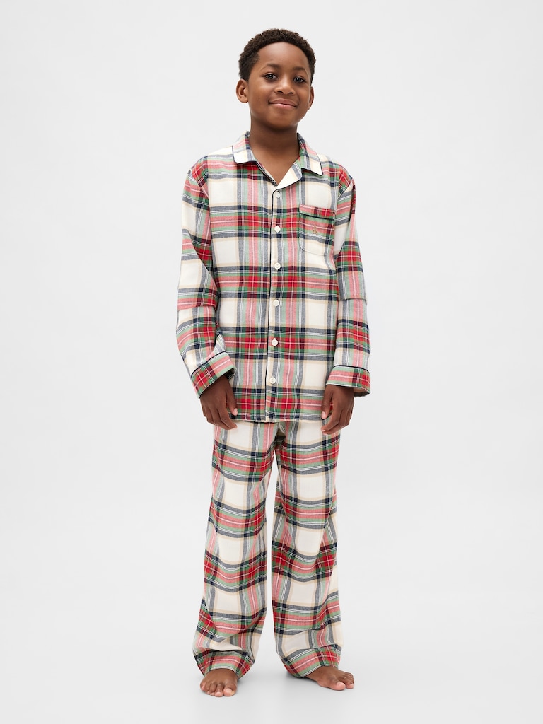 Kids Recycled Flannel PJ Set