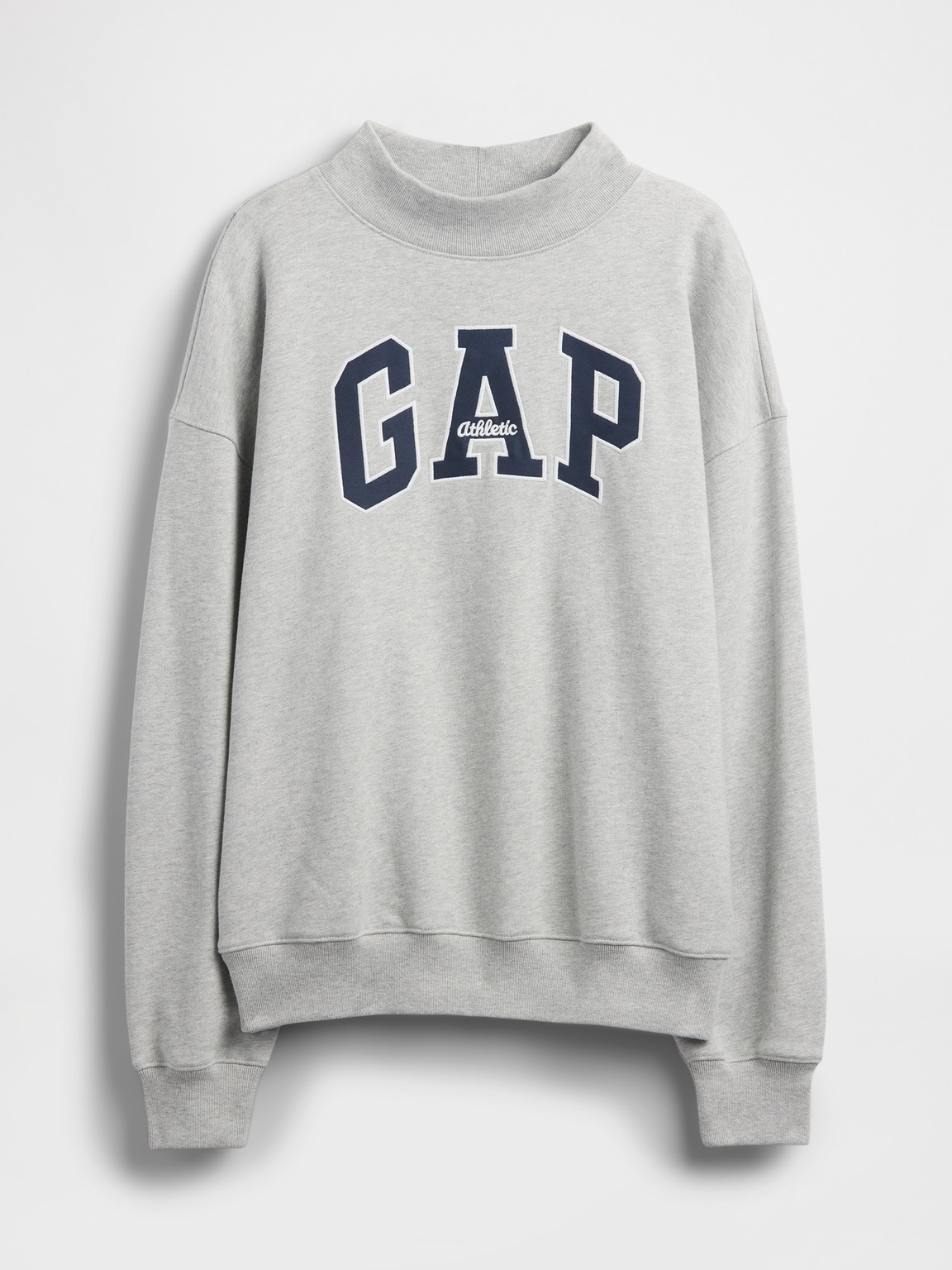 Heavyweight French Terry Oversized Mockneck Logo Sweatshirt