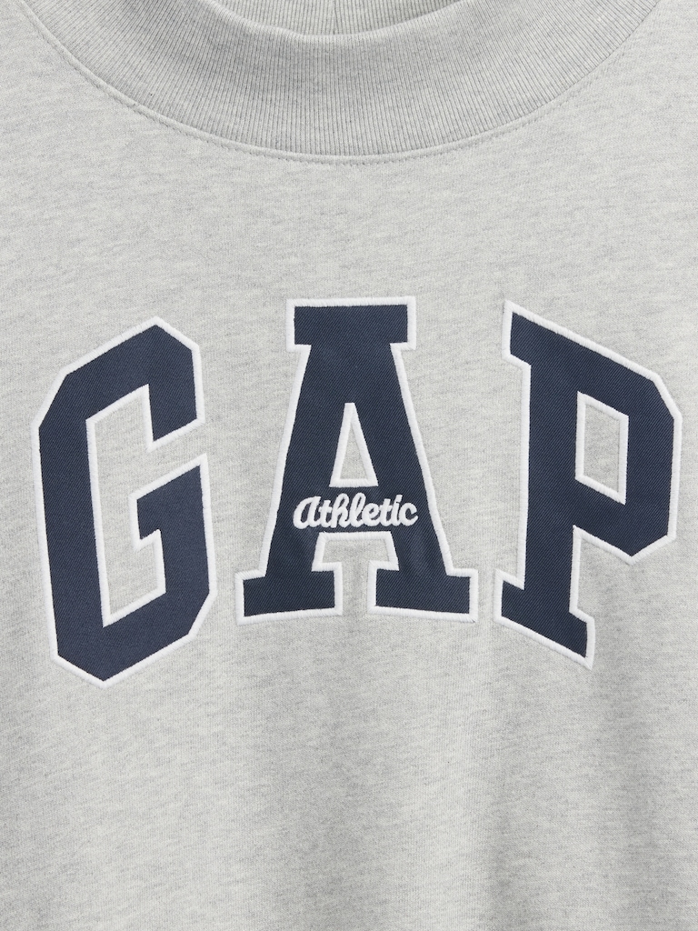 Heavyweight French Terry Oversized Mockneck Logo Sweatshirt