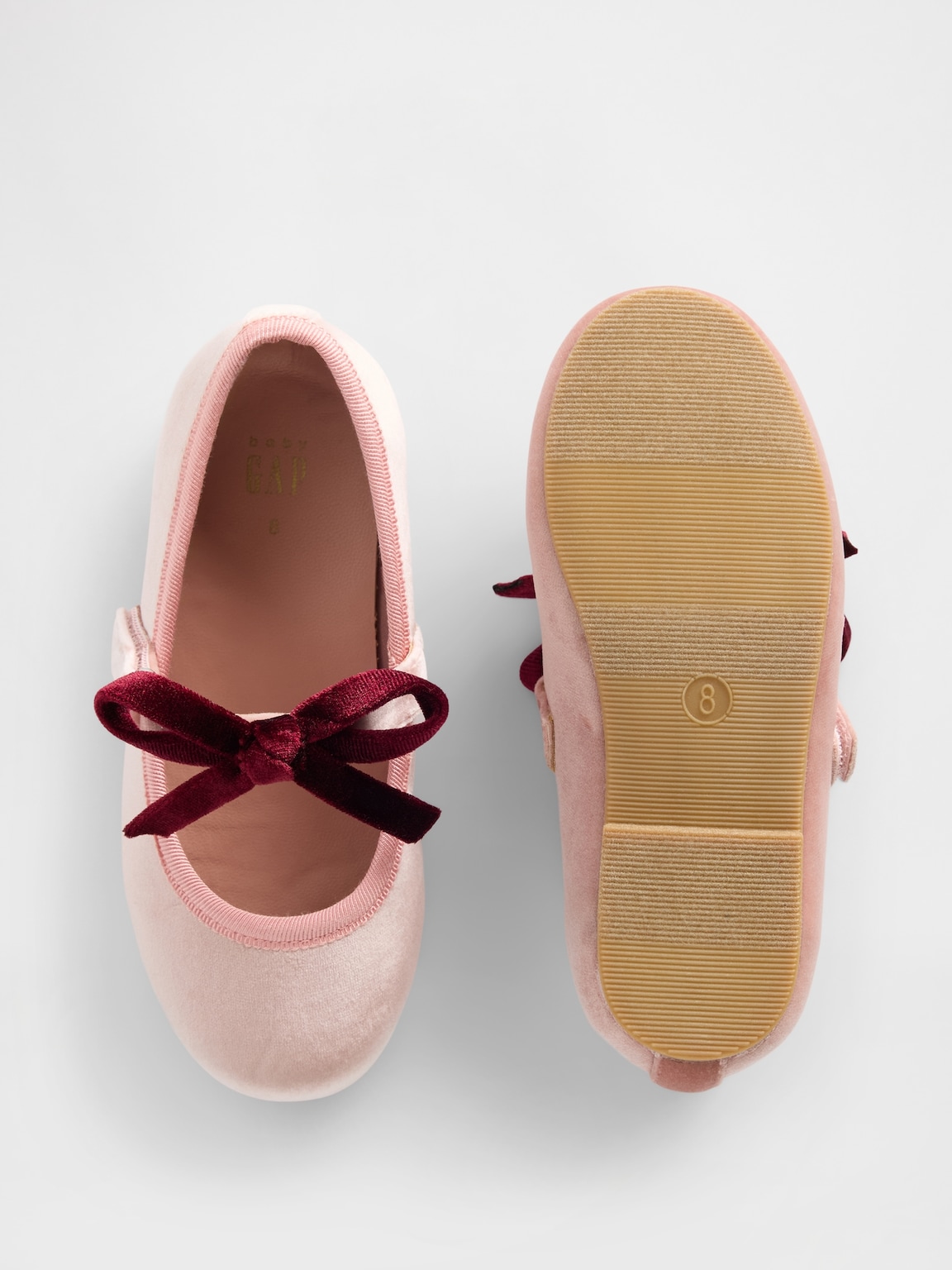 Toddler Velvet Bow Mary Jane Flats