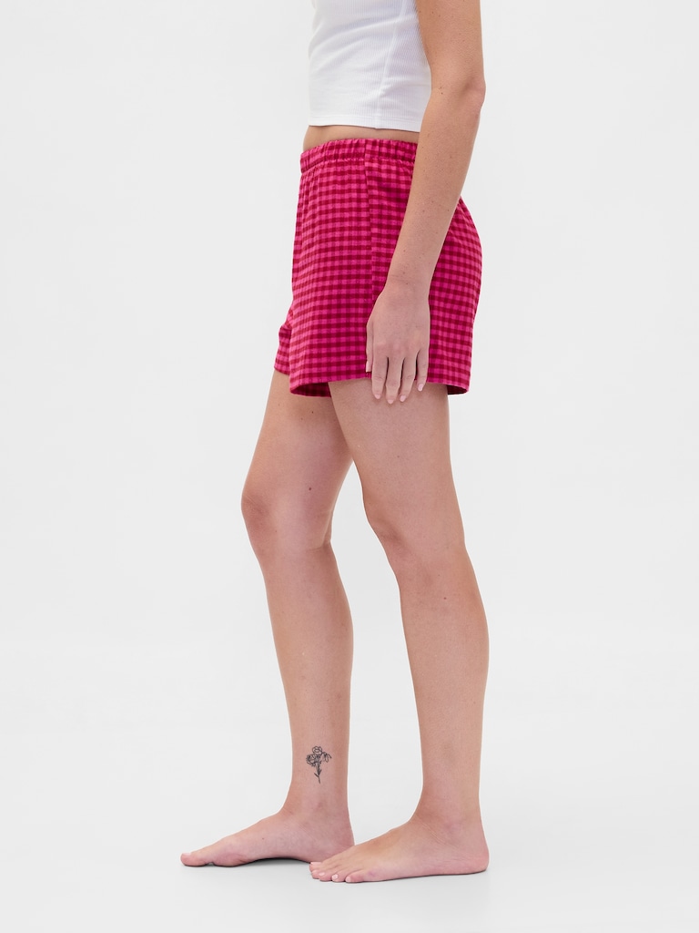 Logo Flannel Boxer Shorts
