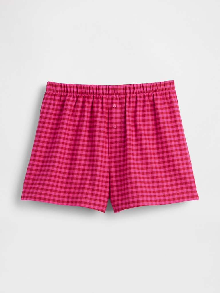 Logo Flannel Boxer Shorts