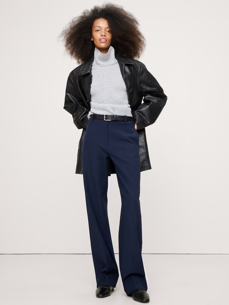 High-Rise Modern Straight City Stretch Pant