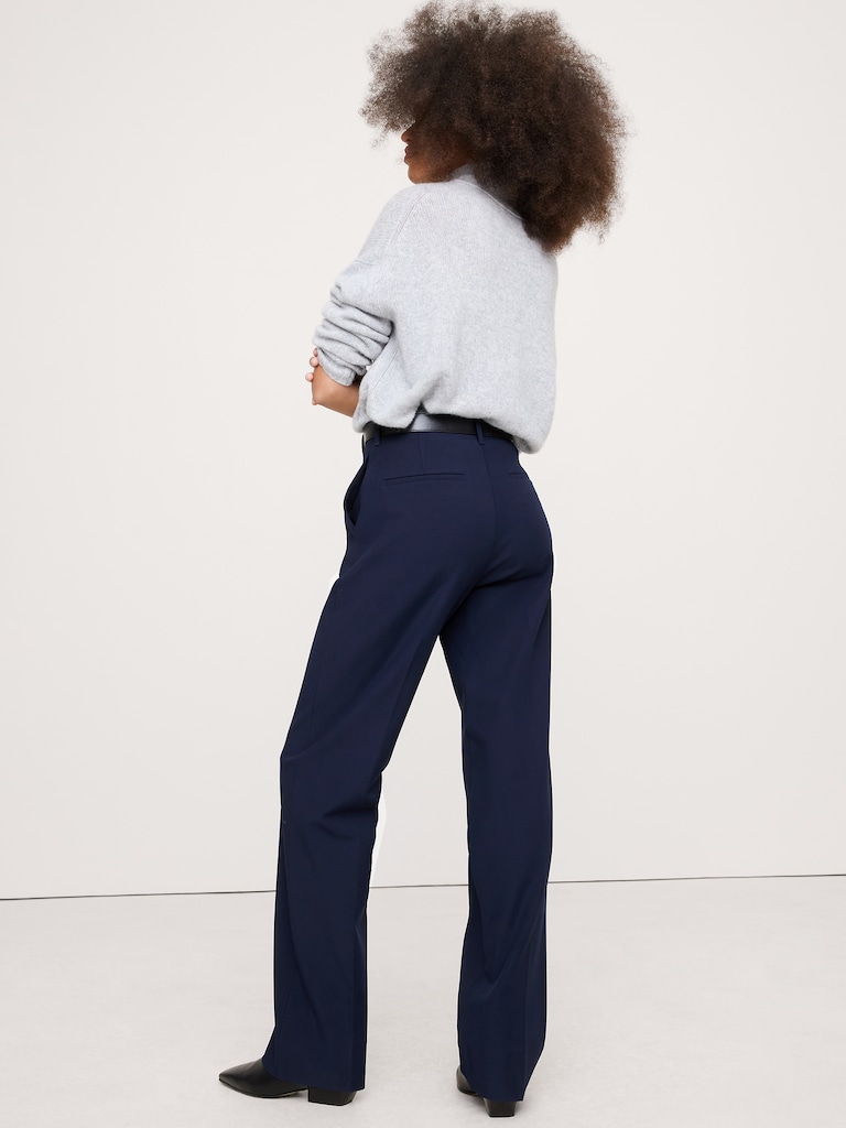 High-Rise Modern Straight City Stretch Pant