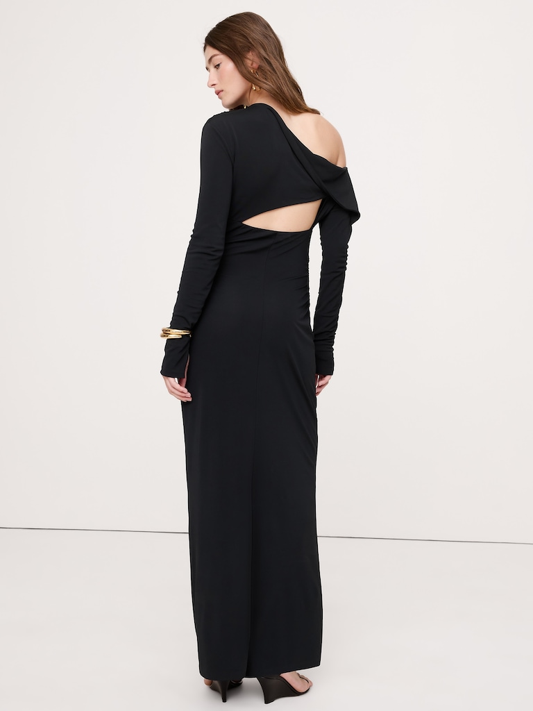 Matte Jersey Open Back Maxi Dress