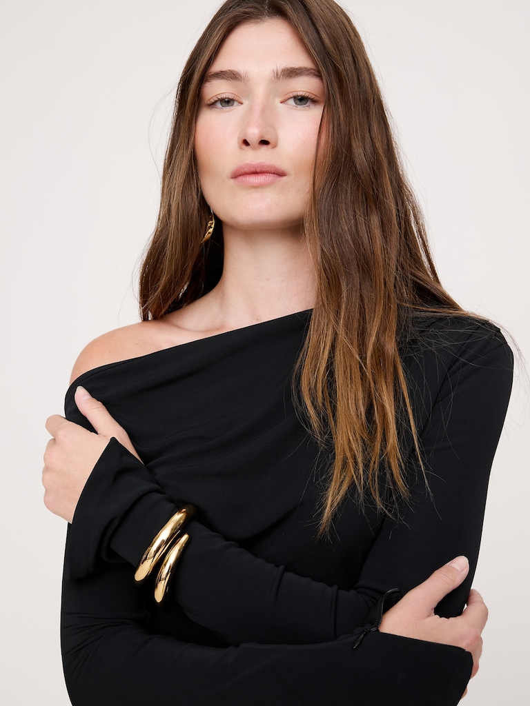 Matte Jersey Open Back Maxi Dress