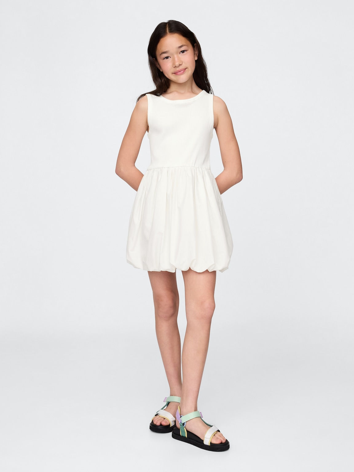 Kids Mixed Media Bubble Dress