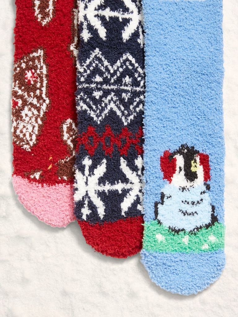 3-Pack Cozy Crew Socks for Women