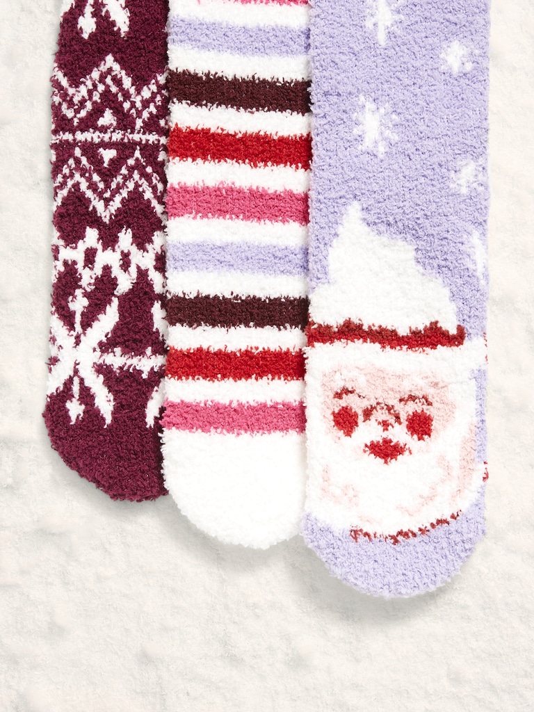 3-Pack Cozy Crew Socks for Women