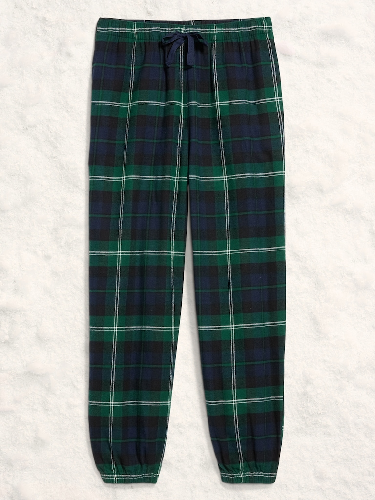 Plaid Flannel Pajama Joggers for Women
