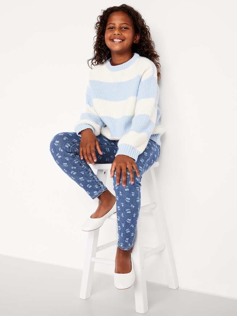 Printed High-Waisted Rockstar 360° Stretch Jeggings for Girls